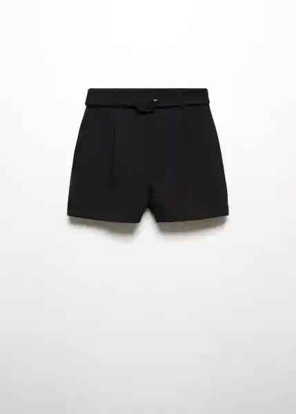 Short Manu Negro Talla M Mujer Mango