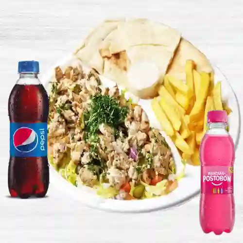 Combo Shawarma en Plato + Manzana 250 ml