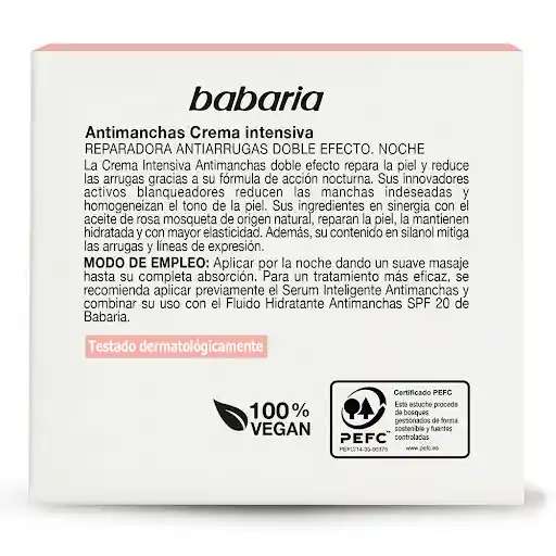 Babaria Crema Facial Antimanchas X 50 Ml