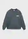 Buzo Sudadera Crew Asfalto Talla 12 Niños Mango