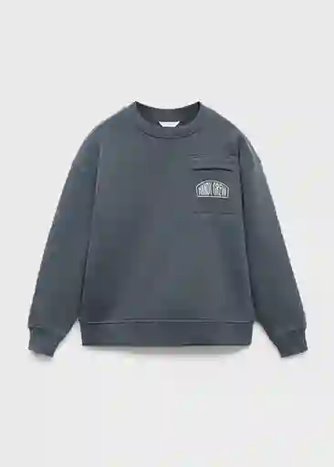 Buzo Sudadera Crew Asfalto Talla 12 Niños Mango