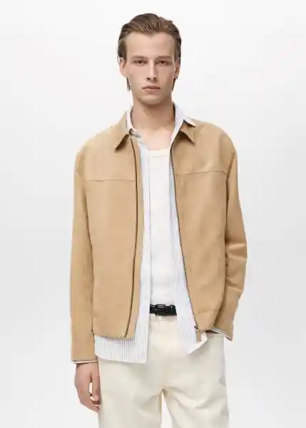 Chaqueta Nema Beige Talla S Hombre Mango
