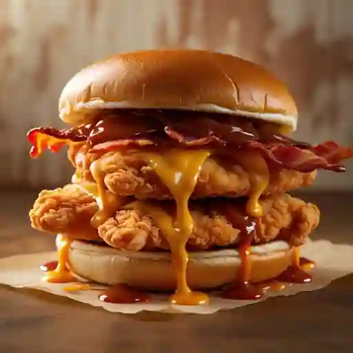 Hamburguesa doble pollo