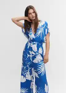 Enterizo Mono Twist Azul Talla XS Mujer Mango