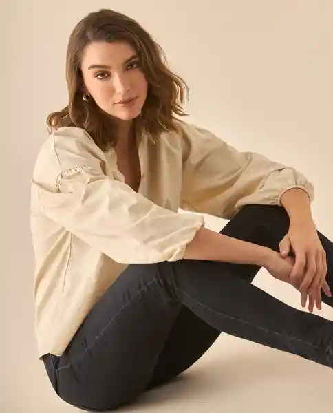 Camisa Crudo Danés Claro Talla S 613G037 Esprit