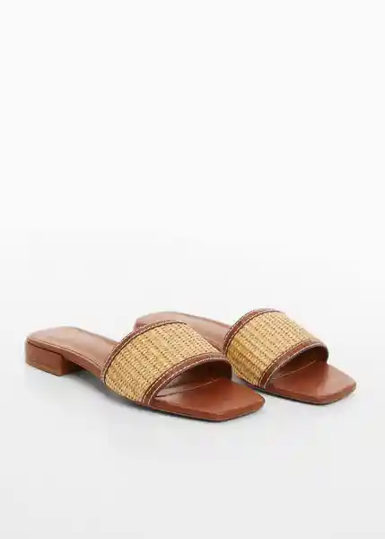 Sandalias Pala Cuero Talla 39 Mujer Mango