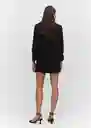 Blazer Americana Eleonor Negro Talla S Mujer Mango