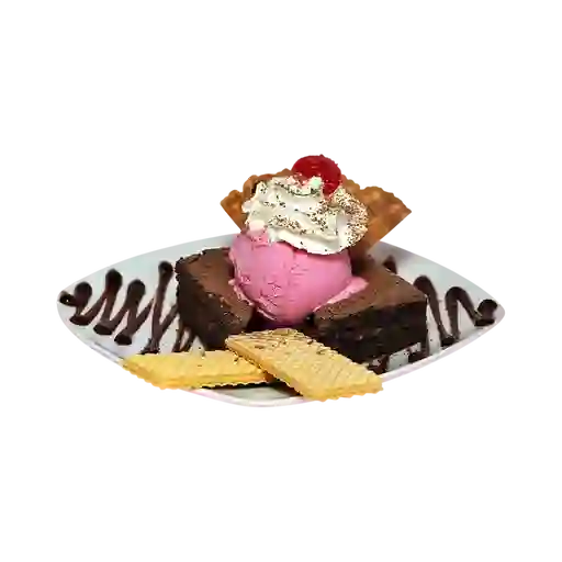 Brownie con Helado