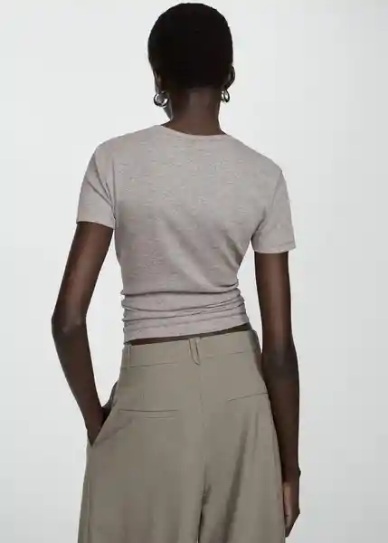 Camiseta Bonzi Gris Talla XS Mujer Mango