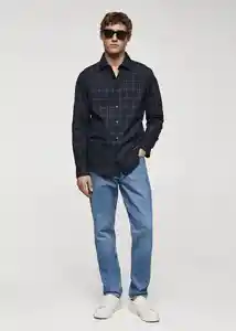 Camisa Roma Navy Talla S Hombre Mango