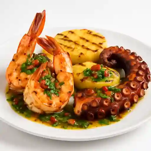 Parrillado Langostino y Pulpo