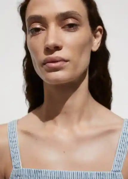 Top Ibiza Azul Talla L Mujer Mango