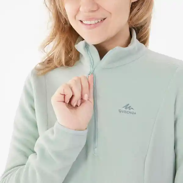 Quechua Buzo Polar Térmico Cierre Medio Mujer Turqueza Talla XXL