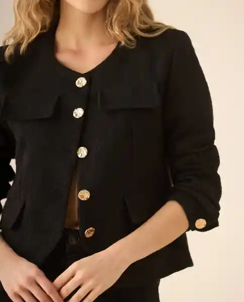 Chaqueta Negro Puro Ultraoscuro Talla M 422G205 Esprit