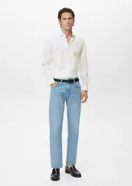 Camisa Bilbao Blanco Talla L Hombre Mango