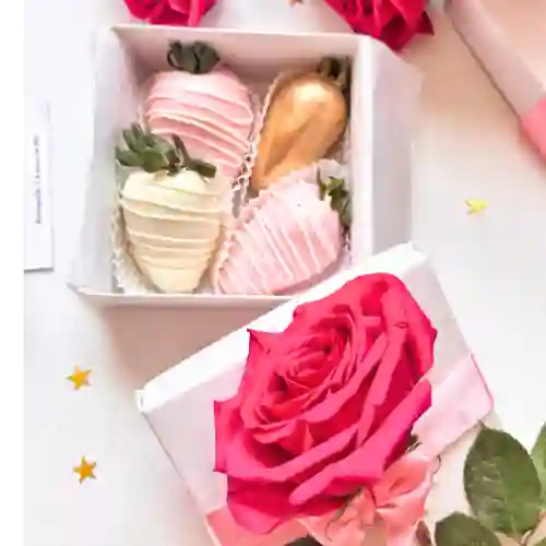 Caja X 4 Fresas para Mamá