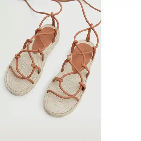 Sandalias Nudito Camel Talla 40 Mujer Mango