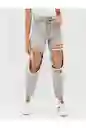 Jean Mom Gris Talla 8 Regular Mujer American Eagle