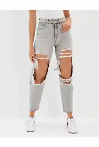 Jean Mom Gris Talla 8 Regular Mujer American Eagle