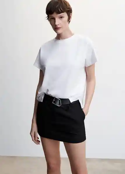 Camiseta Sevilla Blanco Talla L Mujer Mango