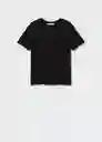 Camiseta Vispi Negro Talla M Mujer Mango