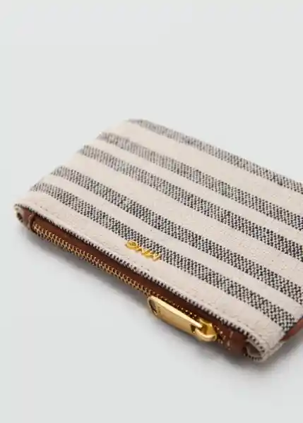 Monedero P Stripes Cuero Talla 99 Mujer Mango