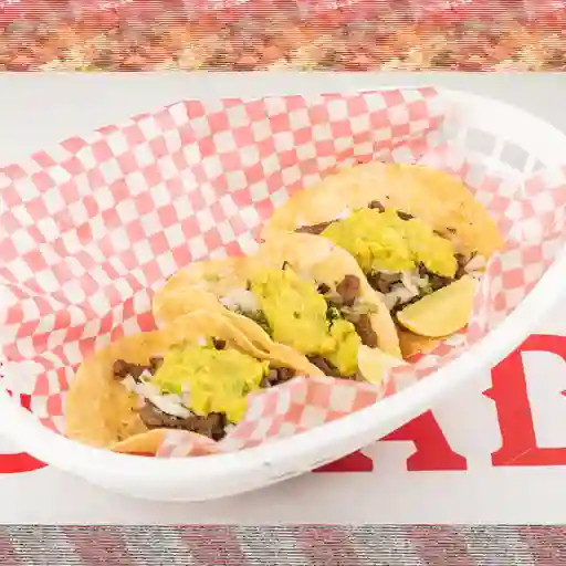 Tacos de carne asada x 3 und