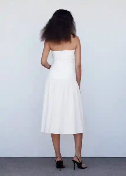 Vestido Saritas Off White Talla L Mujer Mango