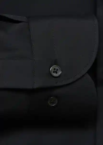 Camisa Emeritol Negro Talla S Hombre Mango