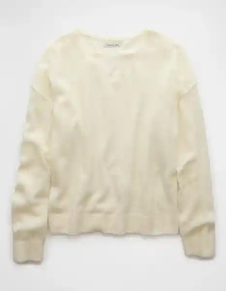 Suéter Tejido Mujer Blanco Talla: MEDIUM 1450106 American Eagle