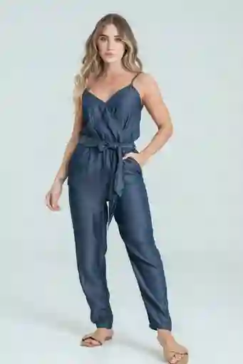 Enterizo Cruzado Color Azul Oscuro Talla S Ragged