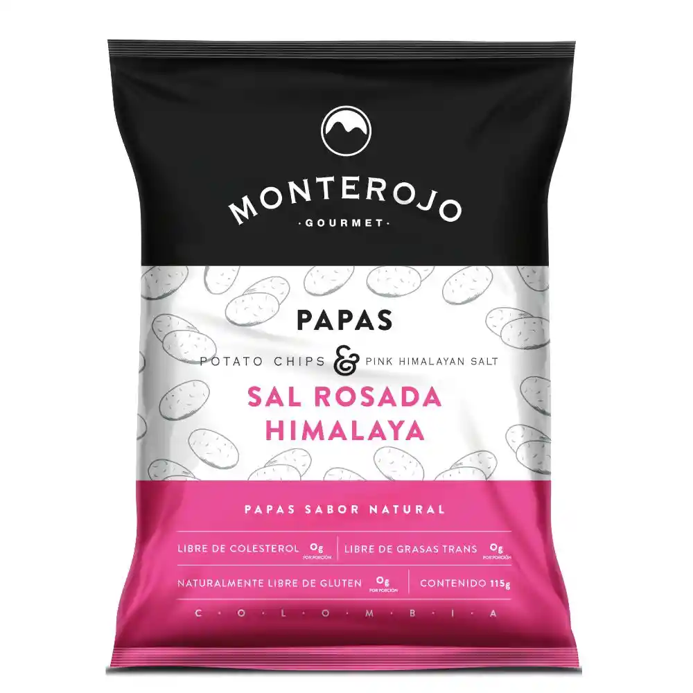 Monterojo Papas Chips con Sal Rosada Himalaya