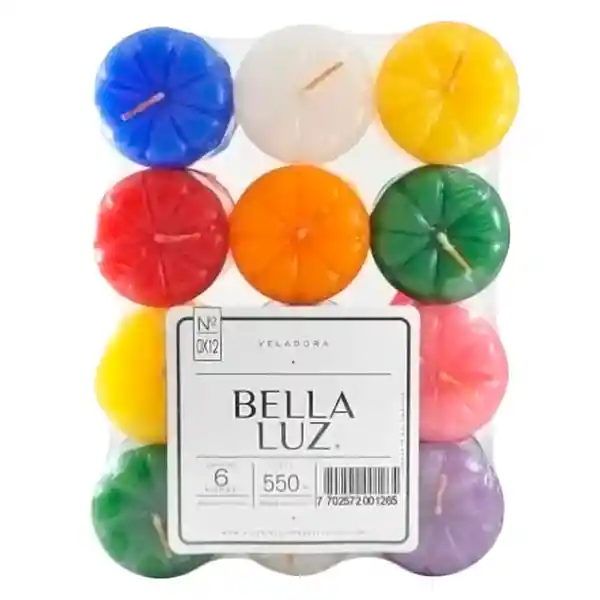Bella Luz Veladora Colore 4 x 4 cm