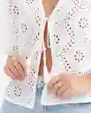 Camisa Eyelet Resort Femenino Blanco 0 Claro Talla M Chevignon