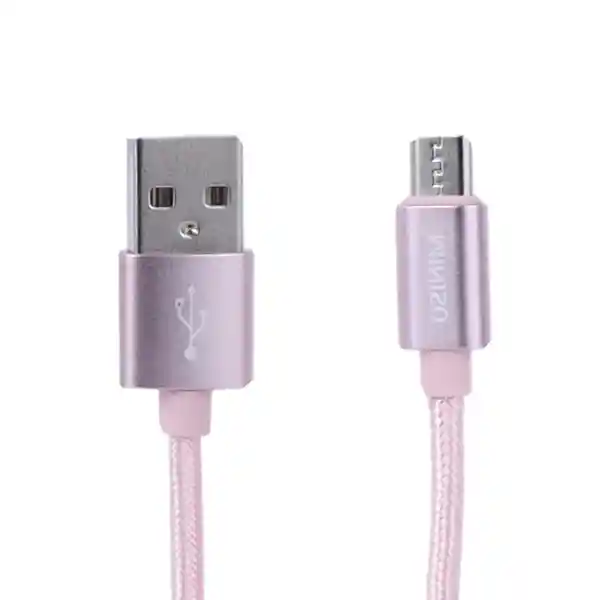 Miniso Cable de Datos Micro Android Oro Rosa