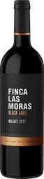 Vino Tinto LAS MORAS Malbec Black Label  Botella 750 Ml