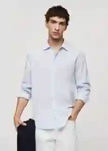 Camisa Roux Celeste Talla M Hombre Mango