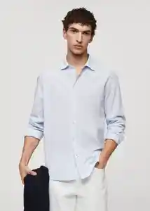 Camisa Roux Celeste Talla M Hombre Mango
