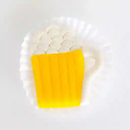 Mazapán en forma de cerveza