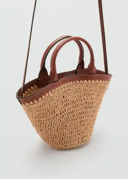 Bolso P Nido Cuero Talla 99 Mujer Mango