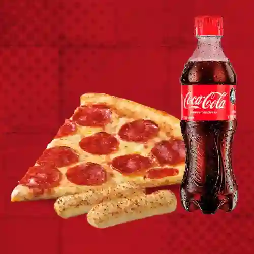 Slice, 2 Breadsticks Coca Cola