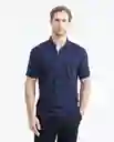 Camiseta Polo Knob Details Azul Dark Ultraoscuro T. S Chevignon