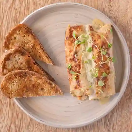 Crepes integrales pollo y champiñones