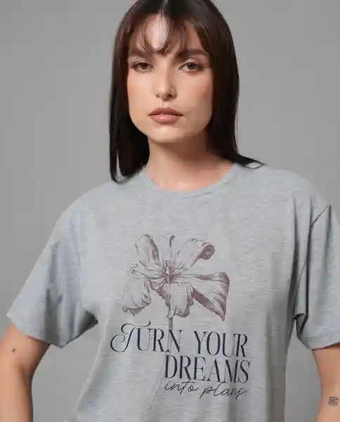 Camiseta Mujer Gris Talla L 209G121_GRI164702 Rifle