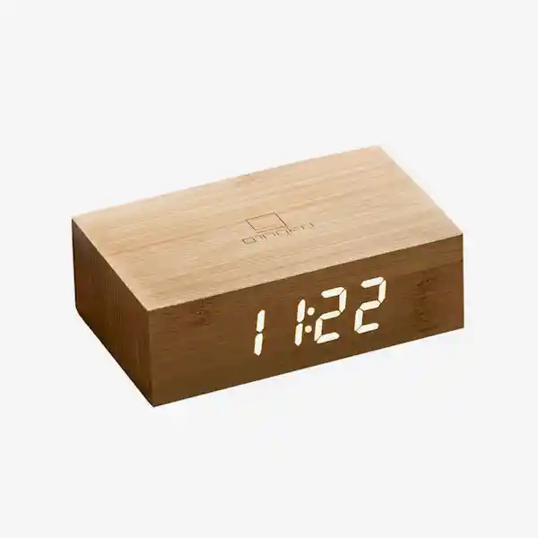 Inkanta Flip Click Clock Madera Clara