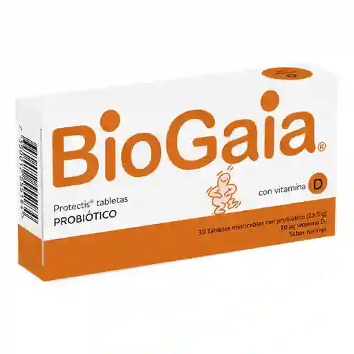 Biogaia Probiótico Vitamina D Tabletas Sabor Naranja