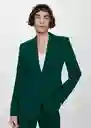 Blazer Americana Iguana Botella Talla S Mujer Mango