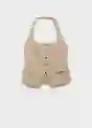 Chaleco Olivia Topo Talla M Mujer Mango