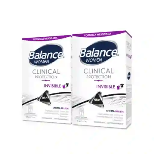 Desodorante Balance Crema Clinical Invisible Mujer 2 x 50gr	