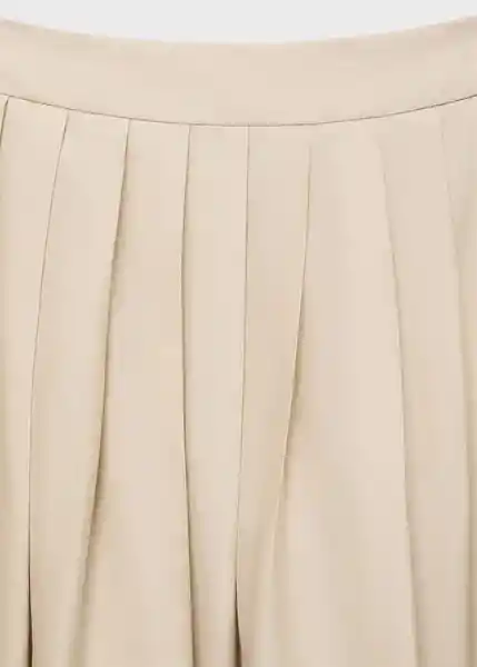 Falda Indo Marfil Talla 38 Mujer Mango